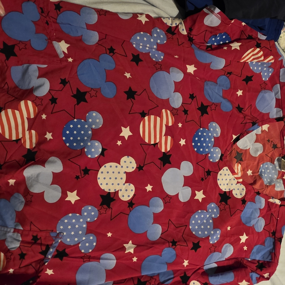 Disney Kids Pajama Set - Red and Blue Mickey Mouse Pattern